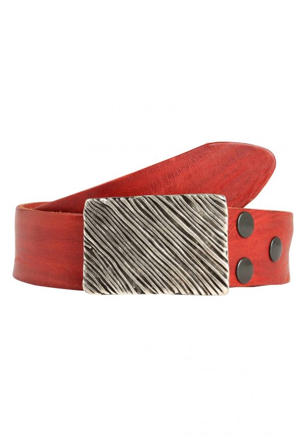 Ledergürtel Herren Rot Seegras