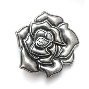 Unsere Gürtelschließen Gürtelschnallen: Wechselschnalle Wechselschließe Rose silber