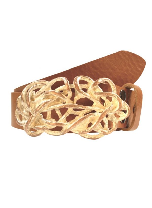 Wechselgürtel cognac Ledergürtel cognac rosa Schnalle