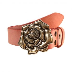 Wechselgürtel rosa Ledergürtel rosa mit Schnalle Rose Swarovski