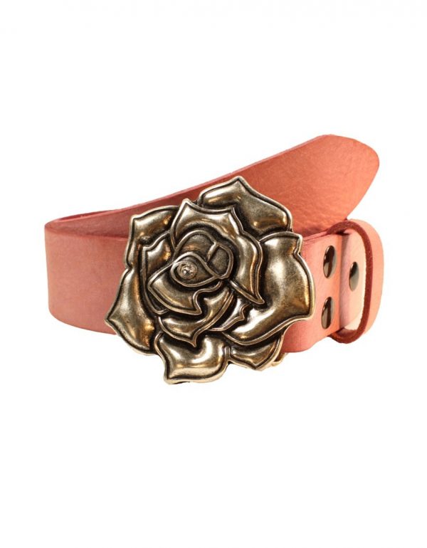 Wechselgürtel rosa Ledergürtel rosa mit Schnalle Rose Swarovski