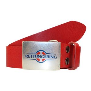 Ledergürtel Rot Soft Boom Rot Rettungsring