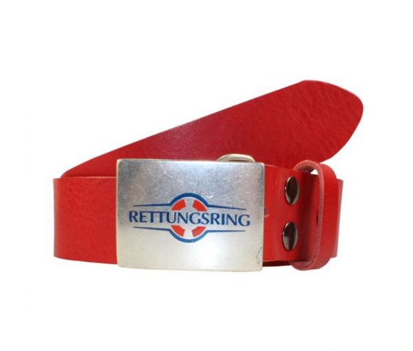 Ledergürtel Rot Soft Boom Rot Rettungsring