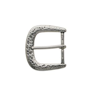 Gürtelschließe 3cm Dorn gehämmert Silber