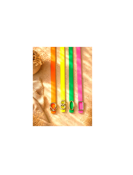 Gürtel 2,5cm Elegant - Neonfarben - verschiedene Schließen